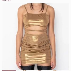 Metallic gold dress
